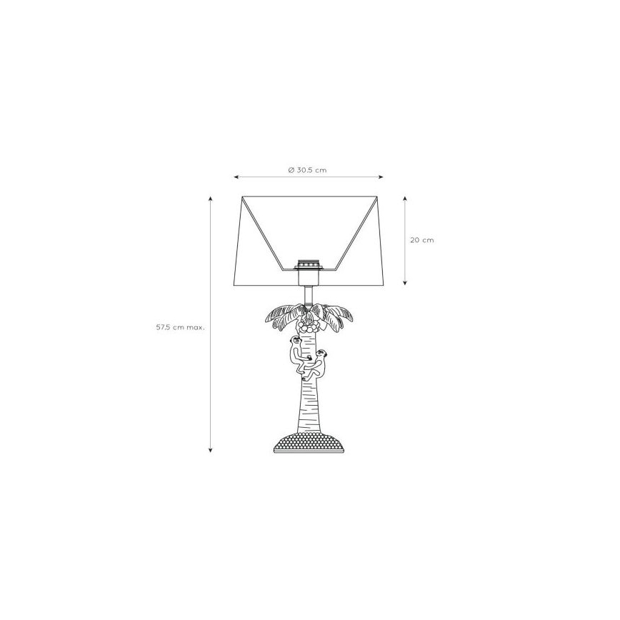 Lucide 10505/81/30 - Stolná lampa COCONUT 1xE27/60W/230V čierna