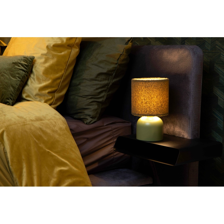 Lucide 10516/01/33 - Stolná lampa WOOLLY 1xE14/40W/230V zelená