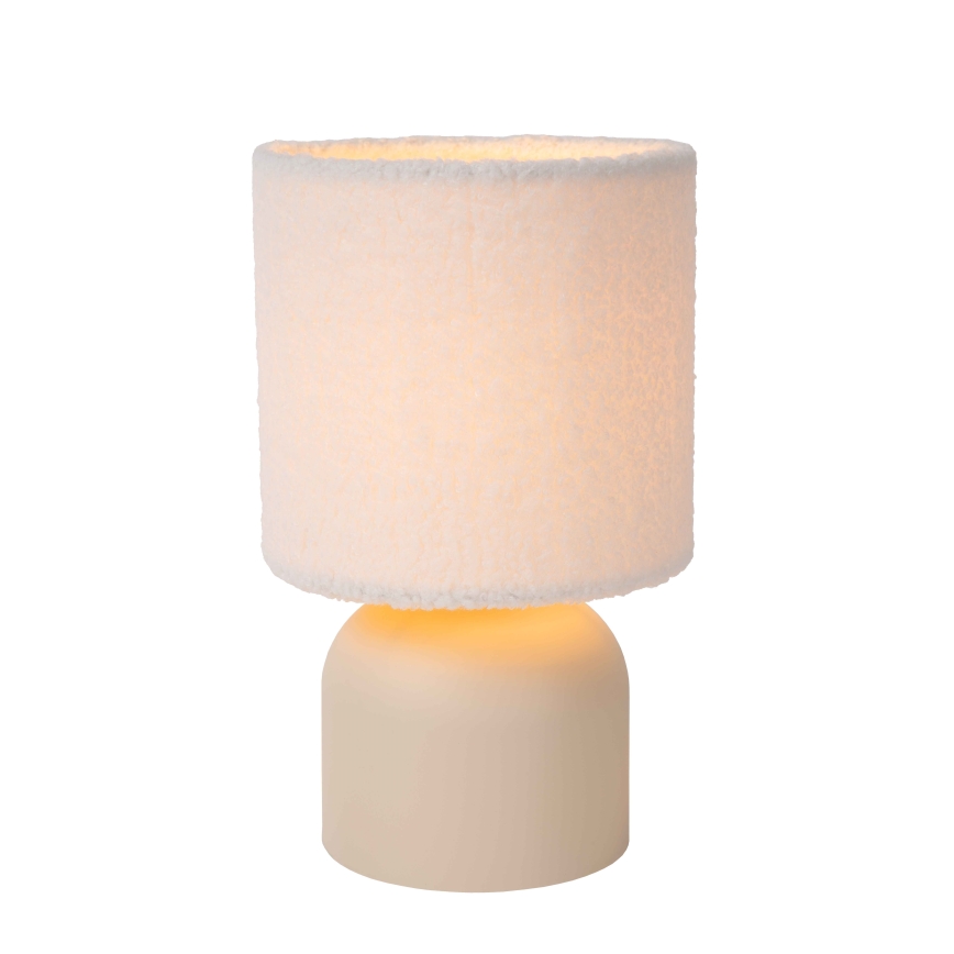 Lucide 10516/01/38 - Stolná lampa WOOLLY 1xE14/40W/230V krémová