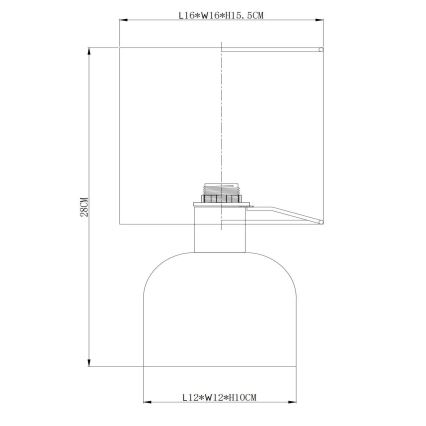 Lucide 10516/01/44 - Stolná lampa WOOLLY 1xE14/40W/230V oranžová