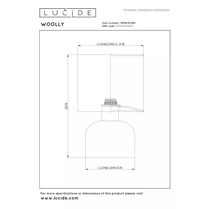 Lucide 10516/01/66 - Stolová lampa WOOLLY 1xE14/40W/230V ružová