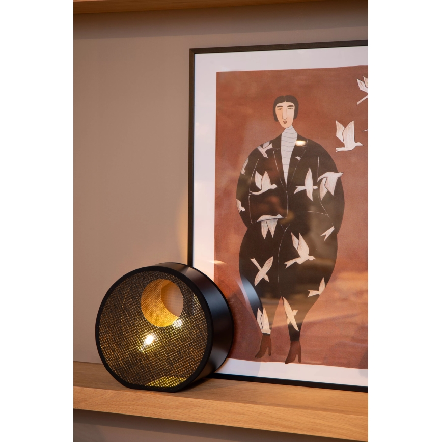 Lucide 10517/01/30 - Stolná lampa LOXIA 1xE14/40W/230V čierna