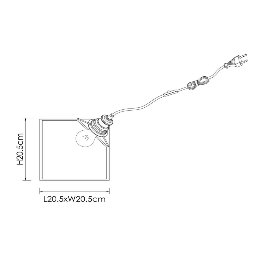 Lucide 10518/20/60 - Stolná lampa DAVOS 1xE27/60W/230V