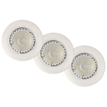 Lucide 11001/15/31 - SADA 3x LED Stmievateľné podhľadové svietidlo FOCUS 1xGU10/5W/230V biele okrúhle