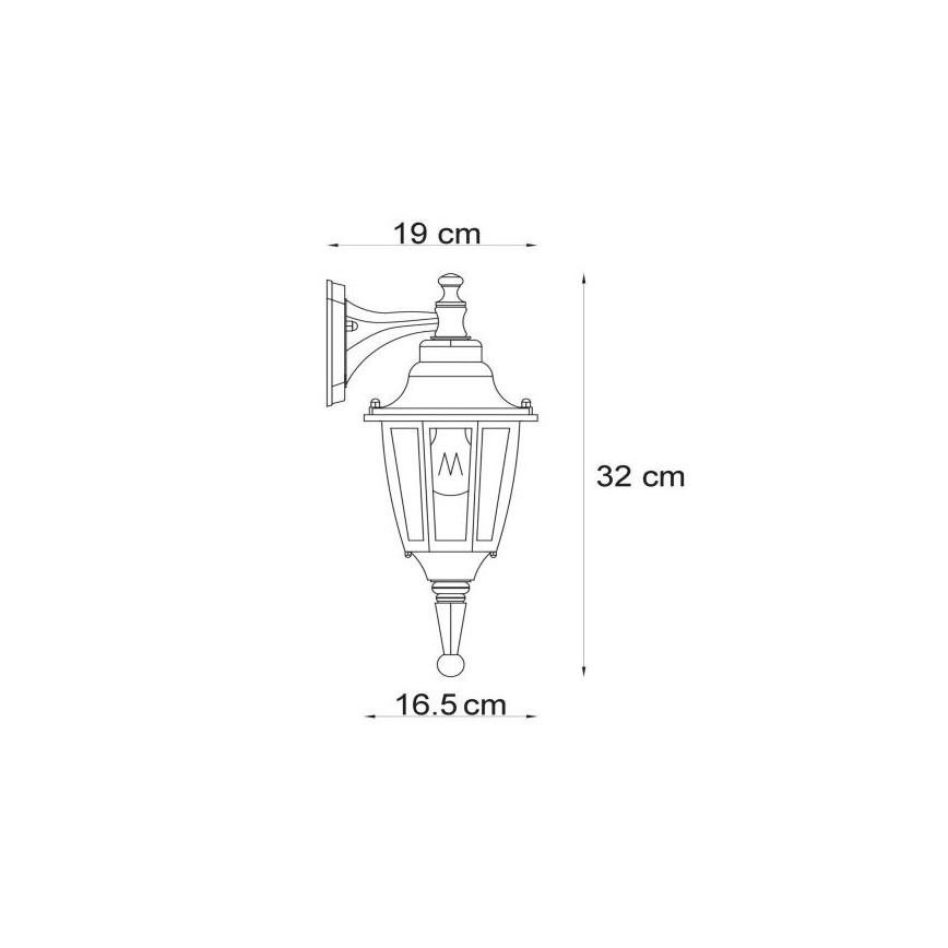 Lucide 11833/01/30 - Vonkajšie nástenné svietidlo TIRENO 1xE27/60W/230V