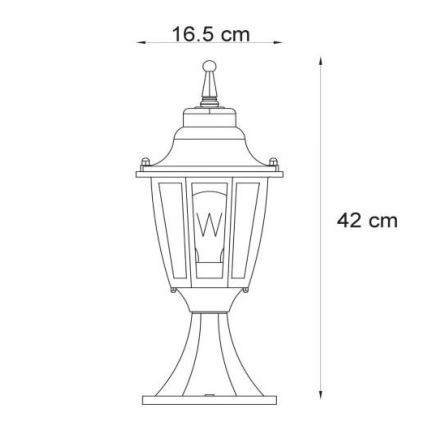 Lucide 11834/01/30 - Vonkajšia lampa TIRENO 1xE27/60W/230V čierna