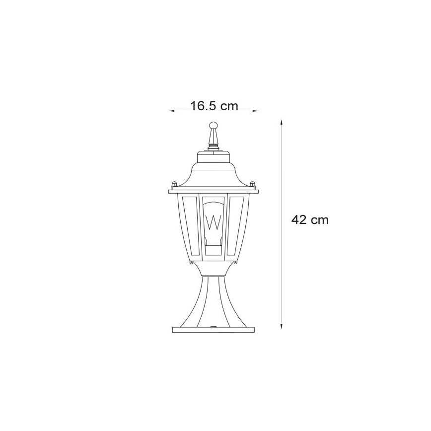 Lucide 11834/01/30 - Vonkajšia lampa TIRENO 1xE27/60W/230V čierna
