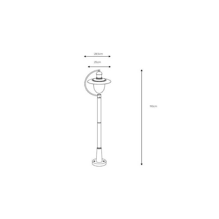 Lucide 11873/01/30 - Vonkajšia lampa ARUBA 1xE27/60W/230V IP44