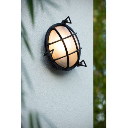 Lucide 11890/25/30 - Vonkajšie nástenné svietidlo DUDLEY 1xE27/40W/230V IP65 čierna