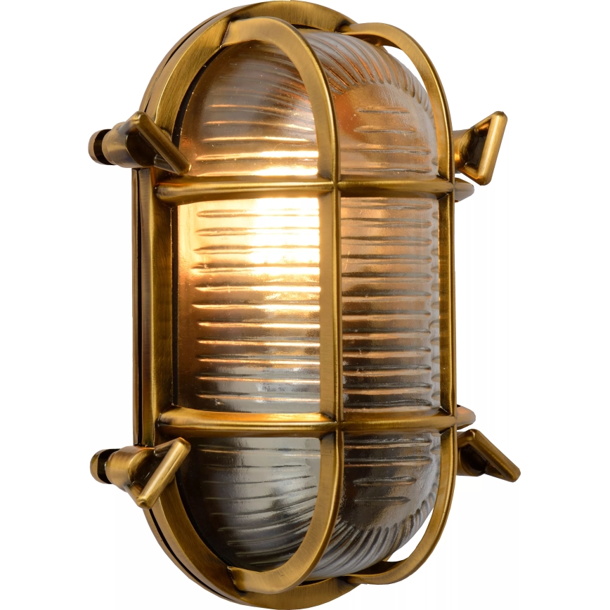 Lucide 11891/20/02 - Vonkajšie nástenné svietidlo DUDLEY 1xE27/40W/230V IP65 zlatá