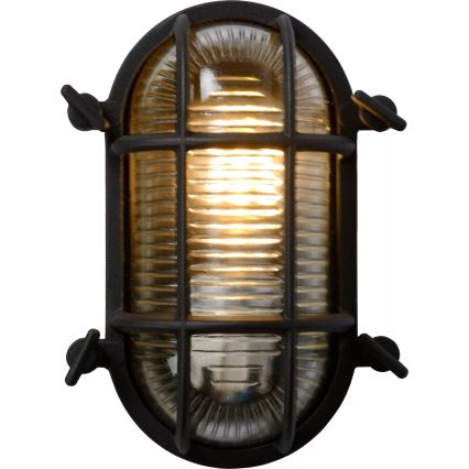 Lucide 11891/20/30 - Vonkajšie nástenné svietidlo DUDLEY 1xE27/40W/230V IP65 čierna