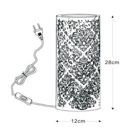 Lucide 13511/01/31 - Stolná lampa KANT 1xE14/25W/230V