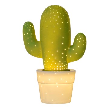 Lucide 13513/01/33 - Stolná lampa CACTUS 1xE14/25W/230V zelená