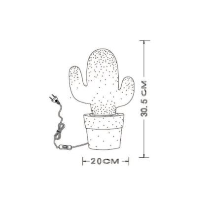Lucide 13513/01/33 - Stolná lampa CACTUS 1xE14/25W/230V zelená