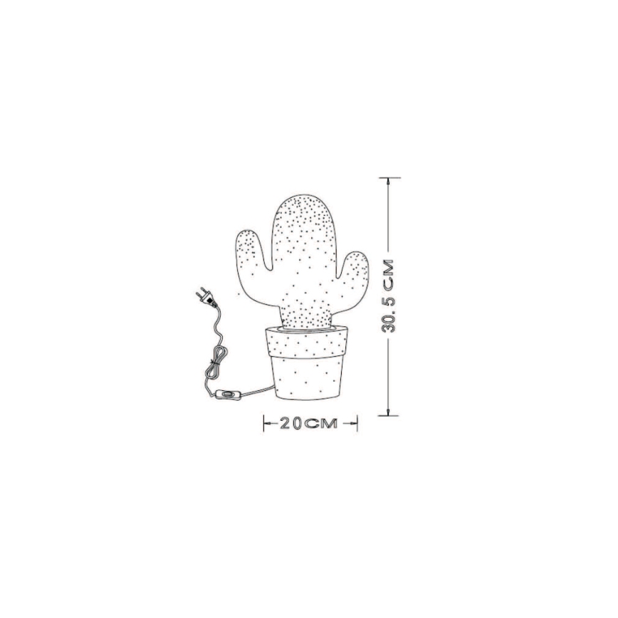 Lucide 13513/01/33 - Stolná lampa CACTUS 1xE14/25W/230V zelená