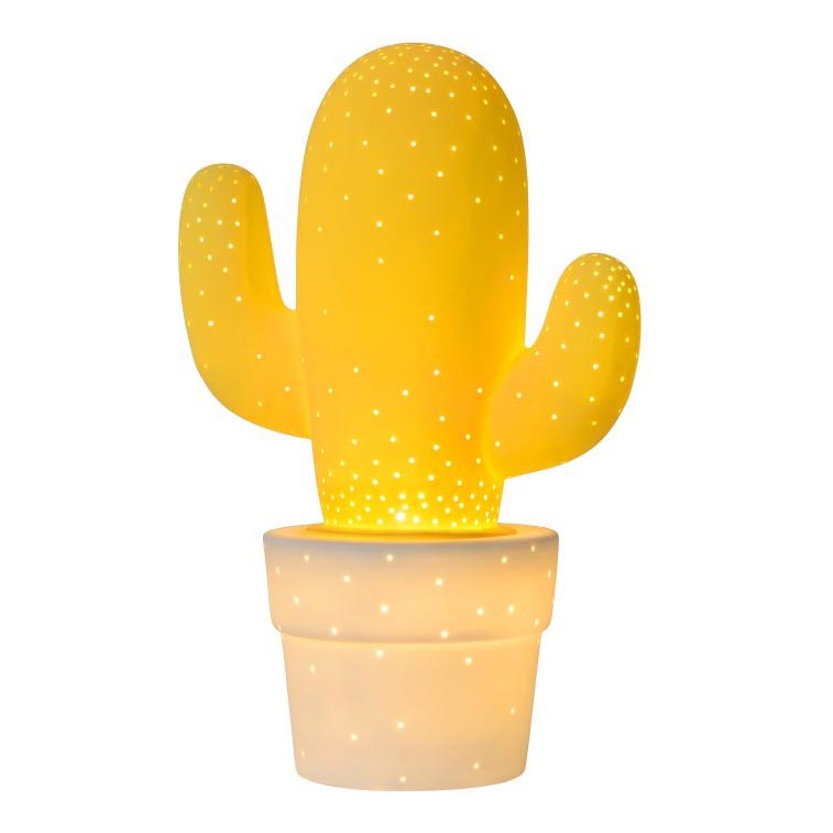 Lucide 13513/01/34 - Stolná lampa CACTUS 1xE14/40W/230V žltá