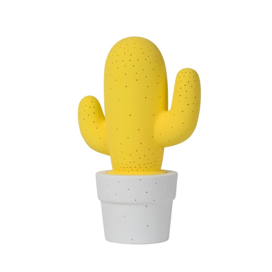 Lucide 13513/01/34 - Stolná lampa CACTUS 1xE14/40W/230V žltá