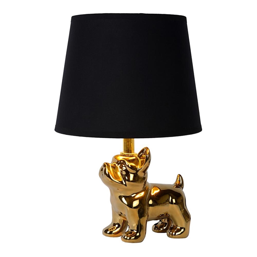 Lucide 13533/81/10 - Stolná lampa WINSTON 1xE14/25W/230V zlatá/čierna