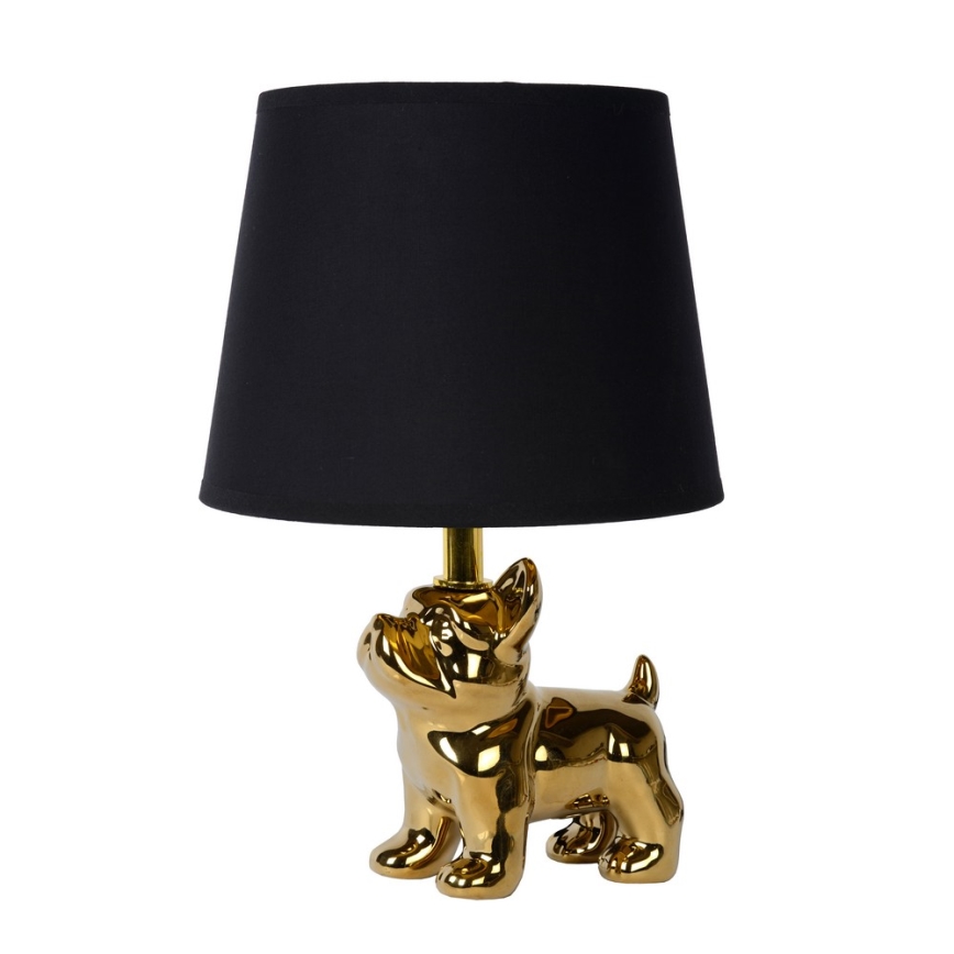 Lucide 13533/81/10 - Stolná lampa WINSTON 1xE14/25W/230V zlatá/čierna