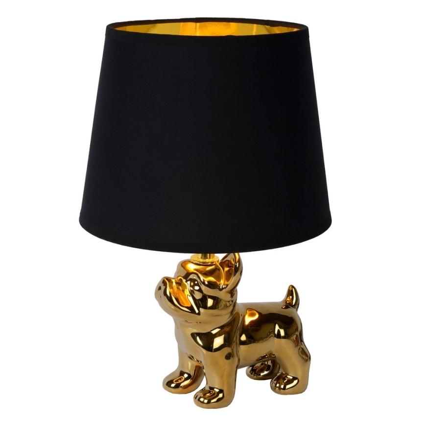 Lucide 13533/81/10 - Stolná lampa WINSTON 1xE14/25W/230V zlatá/čierna