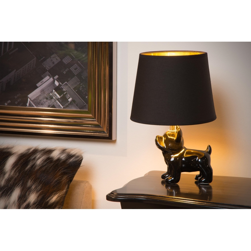 Lucide 13533/81/30 - Stolná lampa WINSTON 1xE14/25W/230V čierna