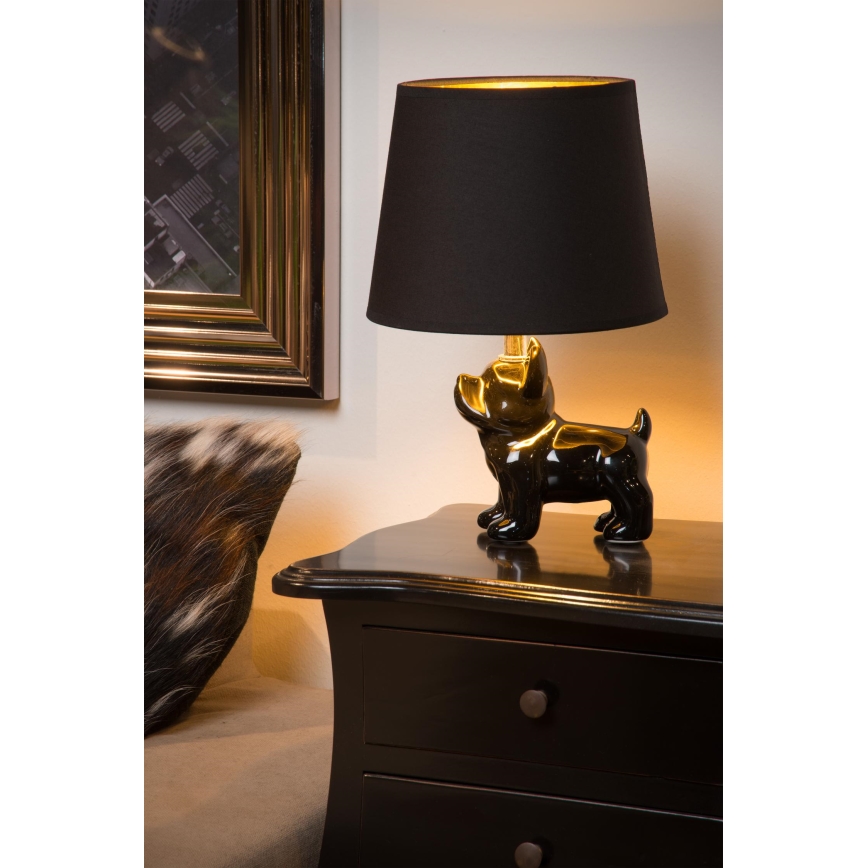 Lucide 13533/81/30 - Stolná lampa WINSTON 1xE14/25W/230V čierna