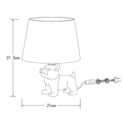 Lucide 13533/81/30 - Stolná lampa WINSTON 1xE14/25W/230V čierna