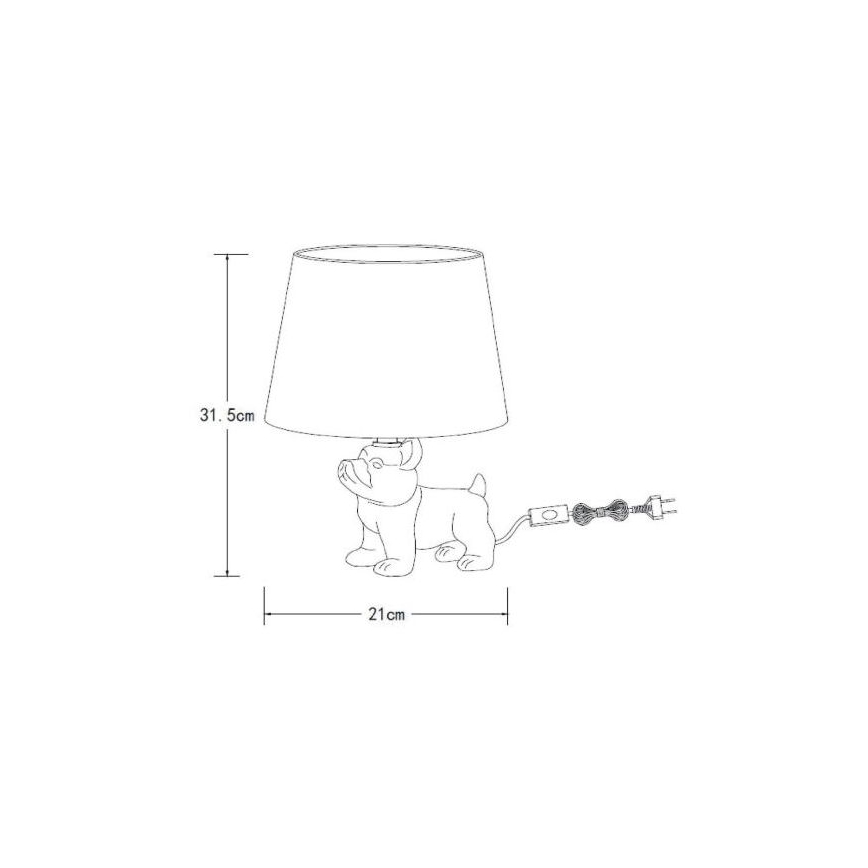 Lucide 13533/81/30 - Stolná lampa WINSTON 1xE14/25W/230V čierna