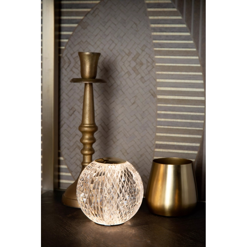 Lucide 13599/01/60 - LED stmievateľná nabíjateľná dotyková stolná lampa CINTRA LED/1,5W/3,7V 1400 mAh