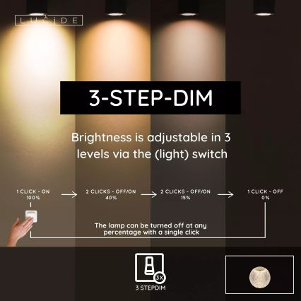 Lucide 13599/02/60 - LED stmievateľná nabíjateľná dotyková stolná lampa CINTRA LED/2W/3,7V 4000 mAh