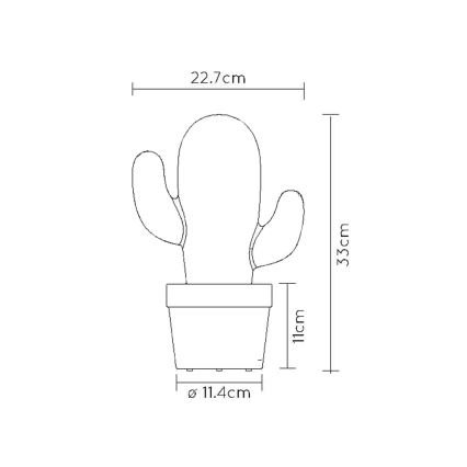 Lucide 13813/02/31 - LED Stmievateľná vonkajšia stolná lampa CACTUS LED/2W/5V IP44