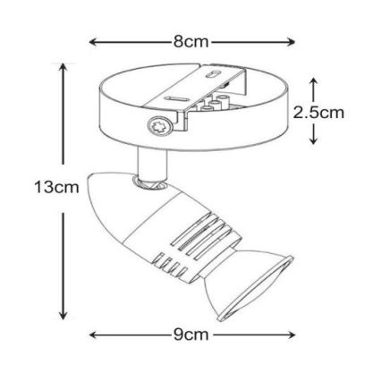 Lucide 13955/05/12 - LED bodové svietidlo CARO-LED 1xGU10/5W/230V matný chróm