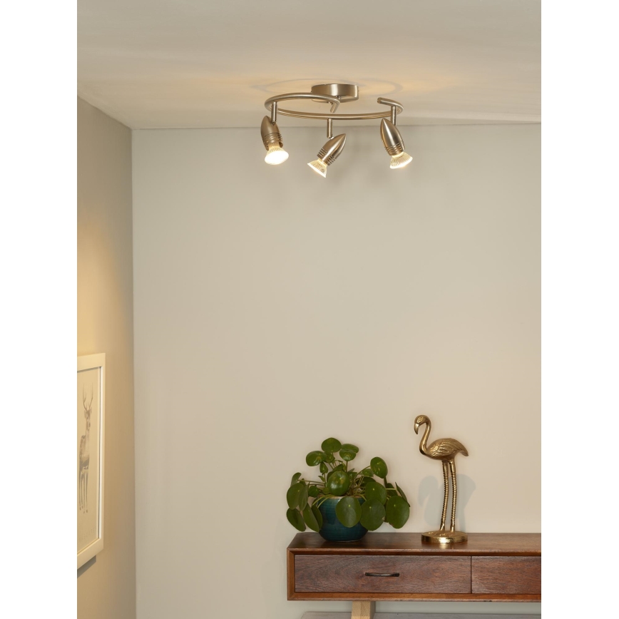 Lucide 13955/14/12 - LED bodové svietidlo CARO-LED 3xGU10/5W/230V matný chróm