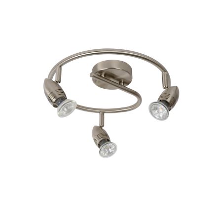 Lucide 13955/14/12 - LED bodové svietidlo CARO-LED 3xGU10/5W/230V matný chróm