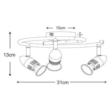 Lucide 13955/14/31 - LED bodové svietidlo CARO-LED 3xGU10/5W/230V biele