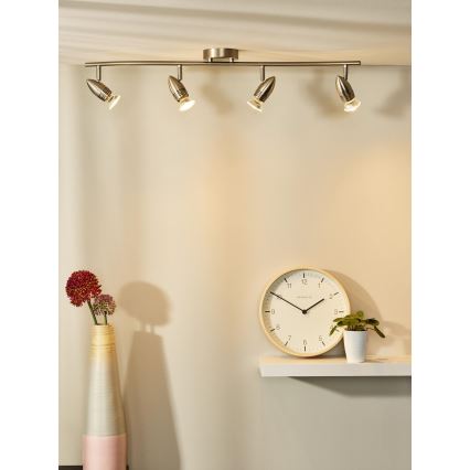 Lucide 13955/20/12 - LED bodové svietidlo CARO-LED 4xGU10/5W/230V matný chróm