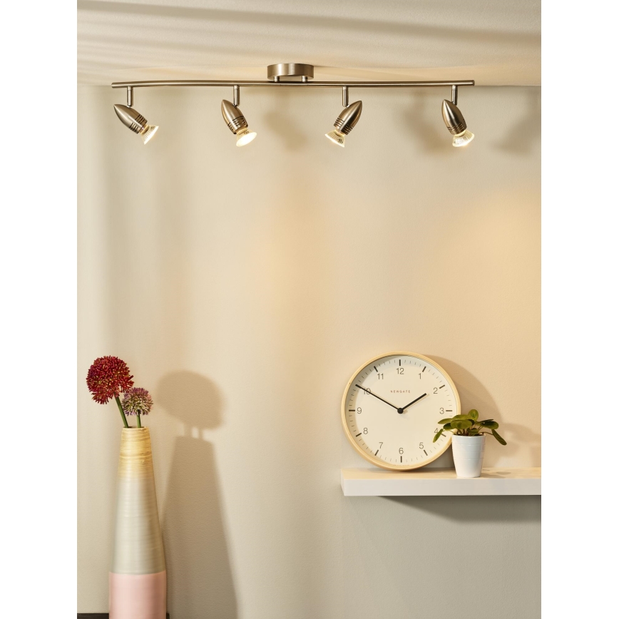 Lucide 13955/20/12 - LED bodové svietidlo CARO-LED 4xGU10/5W/230V matný chróm