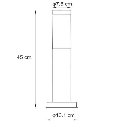 Lucide 14863/45/12 - Vonkajšia lampa KIBO 1xE27/20W/230V