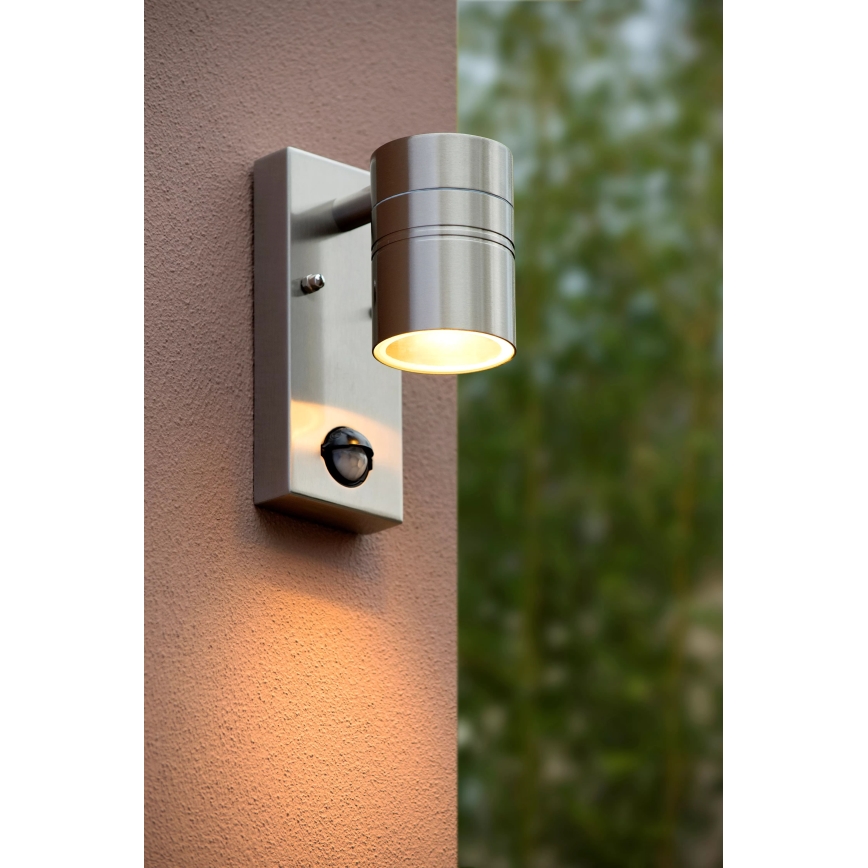 Lucide 14866/05/12 - LED Vonkajšie svietidlo so senzorom ARNE-LED 1xGU10/5W/230V IP44