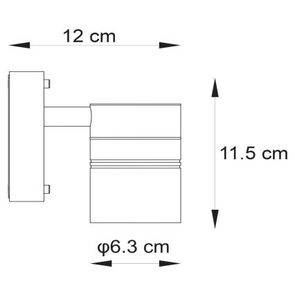 Lucide 14867/05/30 - LED Vonkajšie nástenné svietidlo ARNE-LED 1xGU10/5W/230V