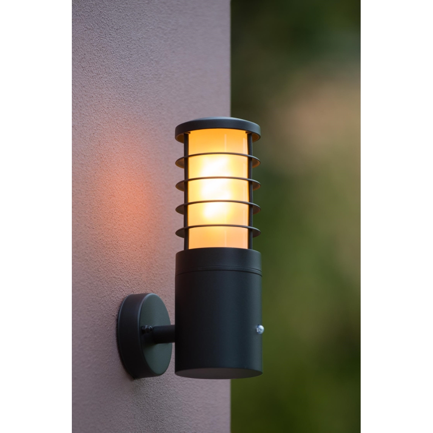 Lucide 14871/01/30 - Vonkajšie nástenné svietidlo so senzorom SOLID 1xE27/60W/230V IP54