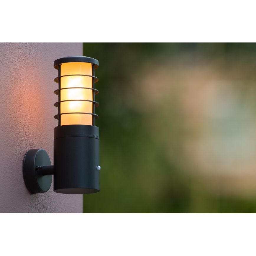 Lucide 14871/01/30 - Vonkajšie nástenné svietidlo so senzorom SOLID 1xE27/60W/230V IP54