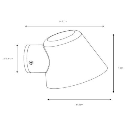 Lucide 14881/05/30 - LED vonkajšie nástenné svietidlo DINGO-LED 1xGU10/4,5W/230V IP44