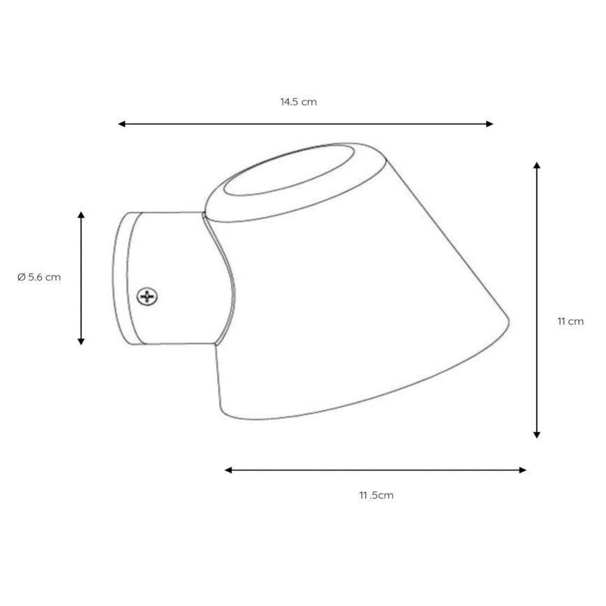 Lucide 14881/05/30 - LED Vonkajšie nástenné svietidlo DINGO 1xGU10/5W/230V IP44