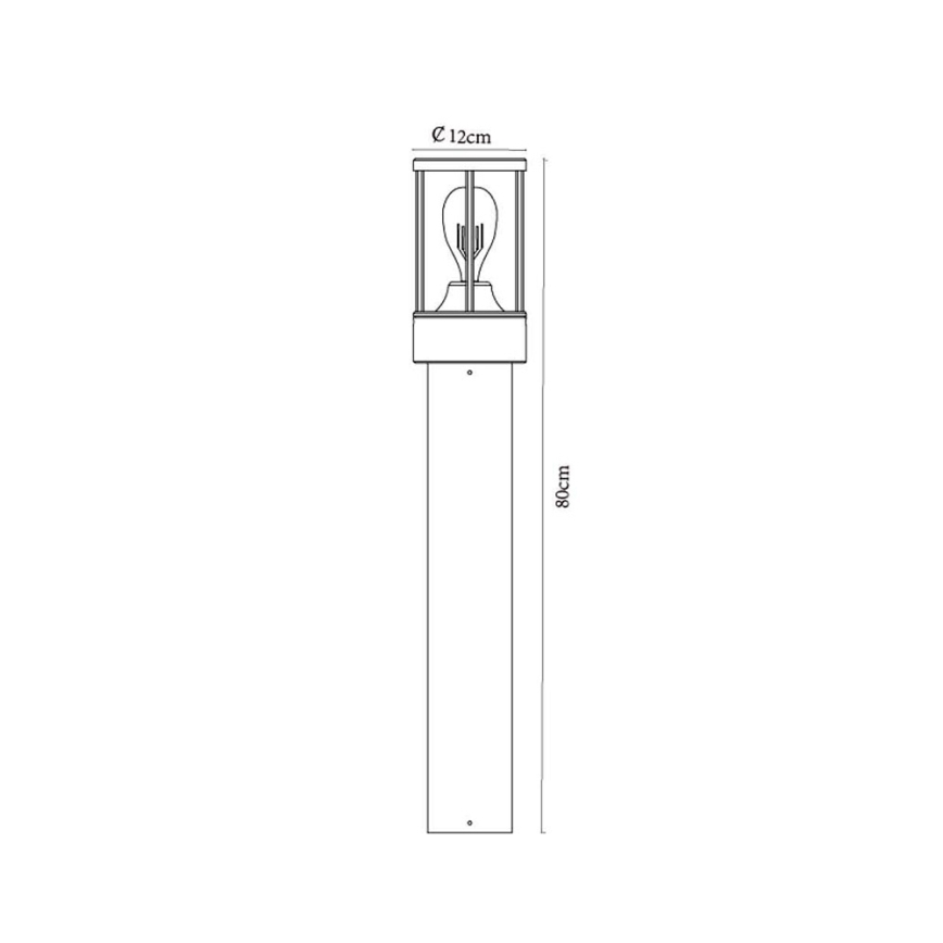 Lucide 14893/80/30 - Vonkajšia lampa so senzorom súmraku LORI 1xE27/15W/230V IP44