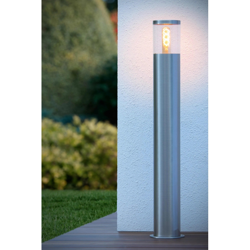 Lucide 14899/80/12 - Vonkajšia lampa FEDOR 1xE27/40W/230V IP44 79 cm matný chróm