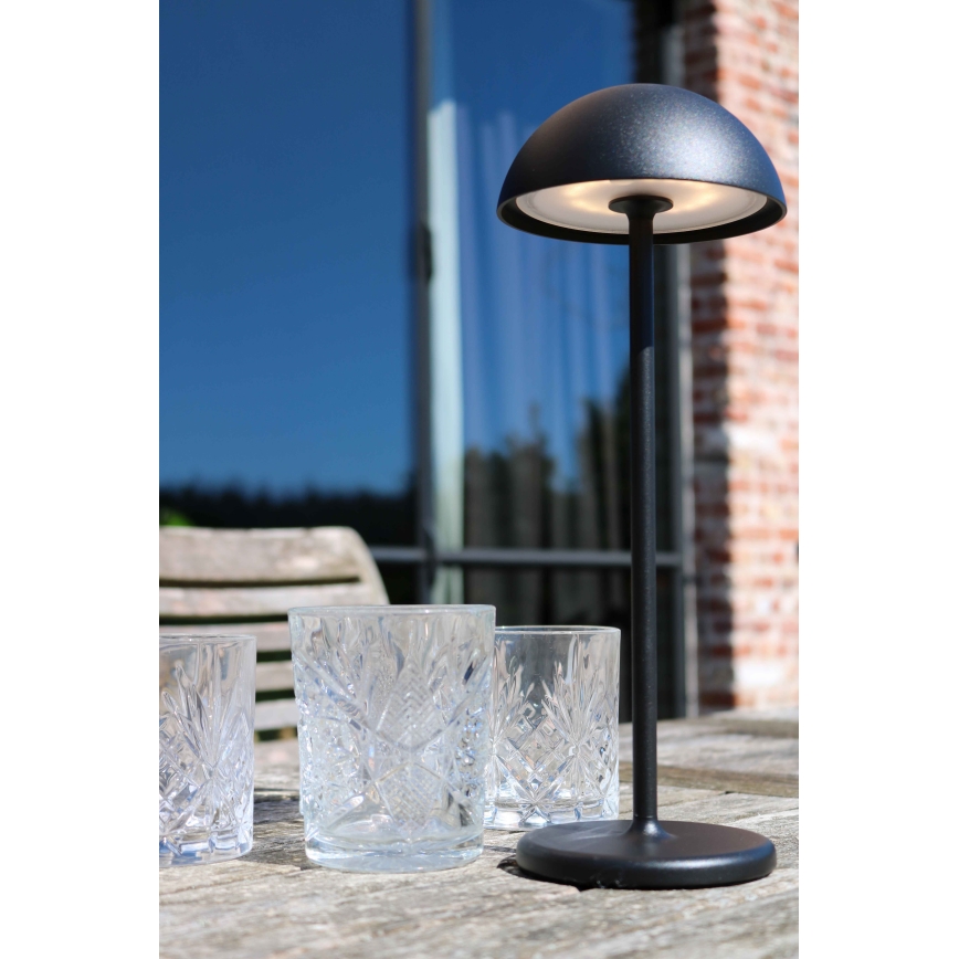Lucide 15500/02/30 - LED Stmievateľná dotyková vonkajšia lampa JOY LED/1,5W/3,7V USB IP54 2200 mAh čierna