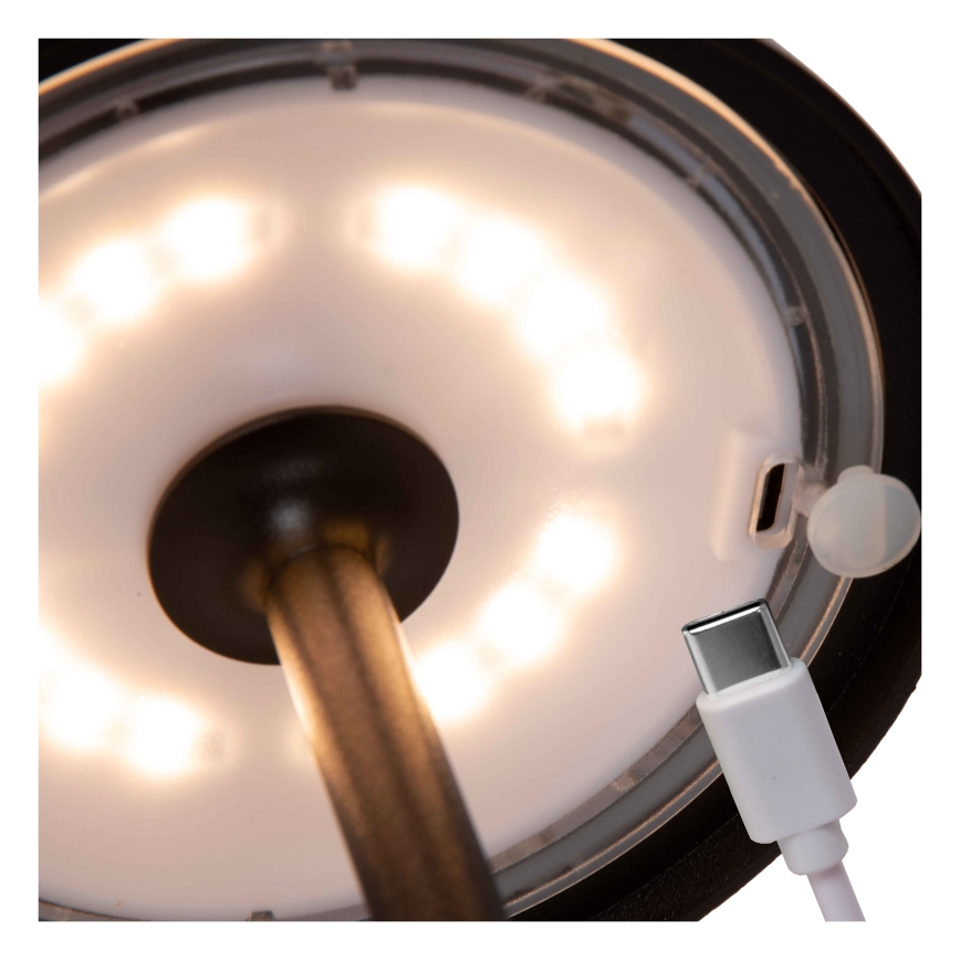 Lucide 15500/02/30 - LED Stmievateľná dotyková vonkajšia lampa JOY LED/1,5W/3,7V USB IP54 2200 mAh čierna