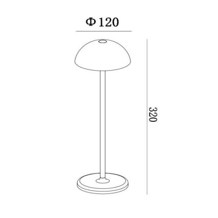Lucide 15500/02/30 - LED Stmievateľná dotyková vonkajšia lampa JOY LED/1,5W/3,7V USB IP54 2200 mAh čierna