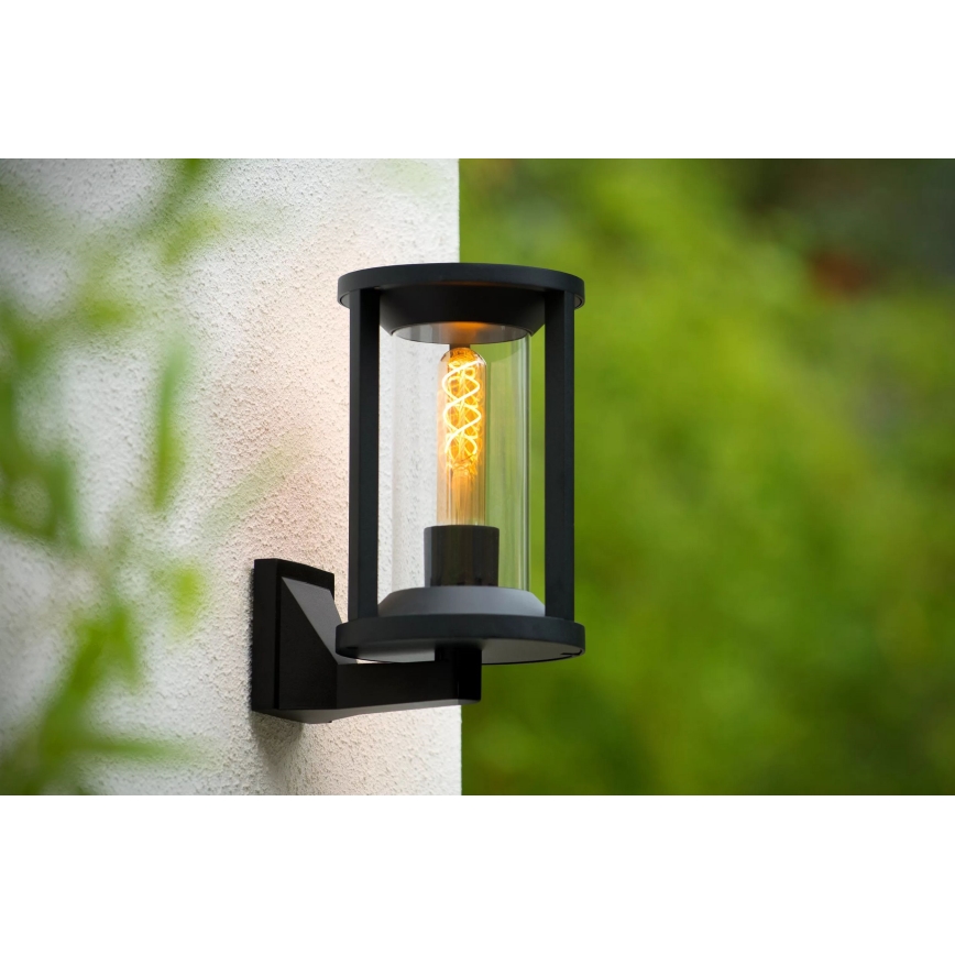 Lucide 15803/01/30 - Vonkajšia nástenná lampa CADIX 1xE27/15W/230V IP65 čierna